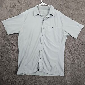 KUHL Mens‎ Medium Tufflex Short Sleeve Button Up Shirt